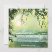 スパークリングビーチの投稿または結婚後の招待状 招待状 (裏面)