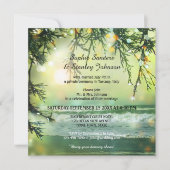 スパークリングビーチの投稿または結婚後の招待状 招待状 (正面)