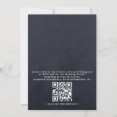 スパークリングメイソンジャー照明 rustic QRコード ウェディング 招待状 (裏面)