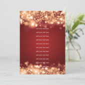 スパークリングライト ゴールドのウェディングプログラム挿入 招待状 (スタンド正面)