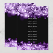 スパークリングライト パープル ウェディングプログラム 挿入 プログラム (正面/裏面)