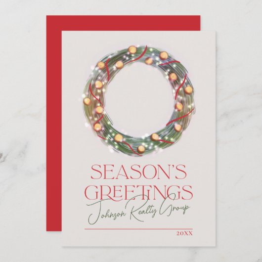 スパークリングリースの季節のご挨拶（法人用） シーズンカード (正面/裏面)