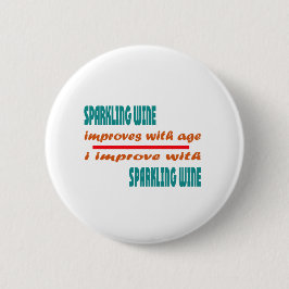 スパークリングワインは年齢と改良します 缶バッジ