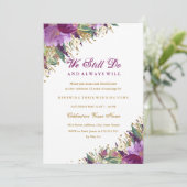 スパークリング アメジスト パープル 誓いの更新 記念日 招待状 (スタンド正面)