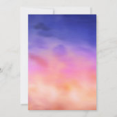 スパークリング エッフェル塔のサンセット スイート シックスティーン 招待状 (裏面)