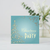 スパークリング クリスマス ツリー / パーティーの招待状 招待状 (スタンド正面)