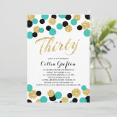 スパークリング グリッター コンフェッティ | 30歳の誕生日 招待状 (スタンド正面)