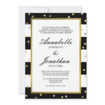 スパークリング ストライプ | エレガントな結婚式の招待状