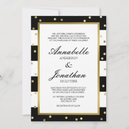 スパークリング ストライプ | エレガントな結婚式の招待状 招待状