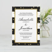 スパークリング ストライプ | エレガントな結婚式の招待状 招待状 (スタンド正面)