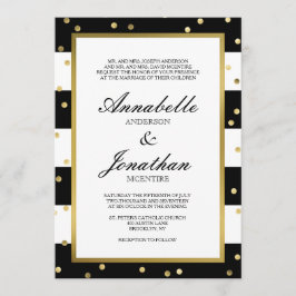 スパークリング ストライプ | エレガントな結婚式の招待状 招待状