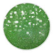 スパークリング・トゥインクル・グリッター・クローバー - セラミックノブ (正面)