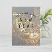 スパークリング ナイト ライト クリスマス 新年 パーティー 招待状 (スタンド正面)