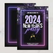 スパークリング・ビギニングス：新年のお祝いへの招待 招待状 (正面/裏面)