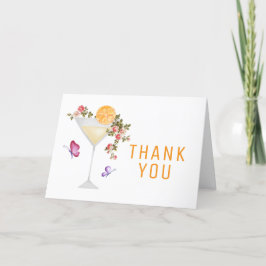 スパークリング フラワーチェック シャンパン ベイビーシャワー サンキューカード