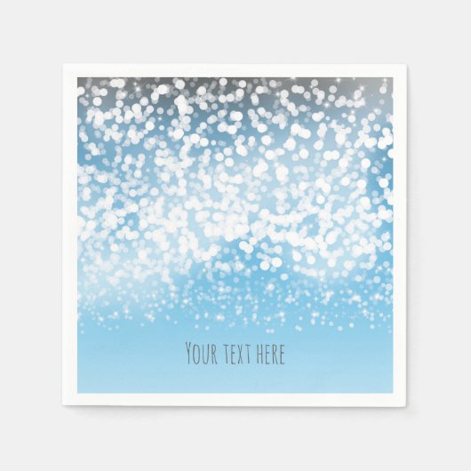 スパークリング ライツ ロマンティック ウィンター ワンダーランド メニュー スタンダードカクテルナプキン (正面)