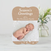 スパークリング ライトのホリデー フォト カード (スタンド正面)