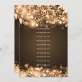 スパークリング ライト ゴールド ウェディング プログラム 挿入 (正面/裏面)