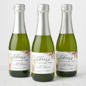 スパークリング ワイン グラス ラストとゴールドのブライダル シャワー スパークリングワインラベル (ボトル)