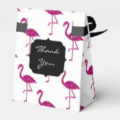 スパークリーなフラミンゴピンクグリッタースパークルズモノグラム フェイバーボックス (裏面サイド)