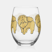 スパークリーに感謝ラフなチョウステムレスワイングラス ステムなしワイングラス (左)