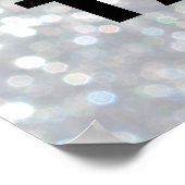 スパークリーのシルバーシャンパンパーティーポスター ポスター (角)