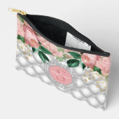 スパークリーのダイアモンズピンクローゼズモノグラム アクセサリーポーチ (見開き)