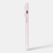 スパークリーのフラミンゴスピンクグリッタースパークルズモノグラム iPhoneケース (左側面)