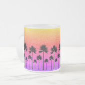 スパークリーのヤシの木 フロストグラスマグカップ (正面左)