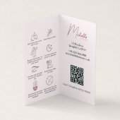 スパークリーまばたきアフターケア指示アイコングリッター 名刺 (内部)