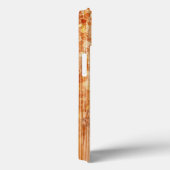 スパークリーエレガントオレンジの竹材プリントモノグラム Case-Mate iPhoneケース (裏面 / 右)