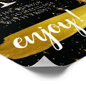 スパークリーエレガントソブライダルブルンチミモサバー標識 ポスター (角)