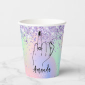 スパークリーエレガントブライダル |バチェロレッテリングや輪 紙コップ (正面)