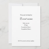 スパークリーカラフルシルバーのモザイクをパーソナライズ 招待状 (裏面)