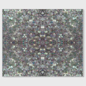 スパークリーカラフルシルバーモザイクv4 （マンダラ） ラッピングペーパー (フラット)