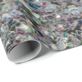 スパークリーカラフルシルバーモザイクv4 （マンダラ） ラッピングペーパー (ロールコーナー)