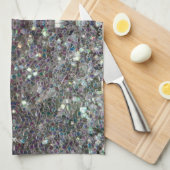 スパークリーカラフルシルバーv4 – マンダラ キッチンタオル (四つ折り)