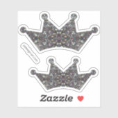 スパークリーカラフル銀モザイクマンダラクラウン シール (シート)