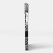 スパークリーカラフル銀モザイクモノグラム iPhoneケース (左側面)