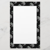 スパークリーカラフル銀モザイク象パターン 便箋 (正面)