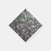 スパークリーカラフル銀モザイク スタンダードカクテルナプキン (角)