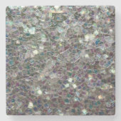 スパークリーカラフル銀モザイク ストーンコースター (正面)