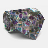 スパークリーカラフル銀モザイク ネクタイ (ロール)