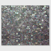 スパークリーカラフル銀モザイク ラッピングペーパー (フラット)