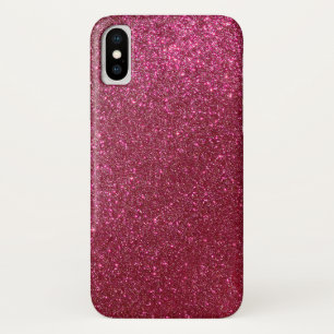 スパークリーガーリーワインブルガンディーレッドグリッター iPhone X ケース