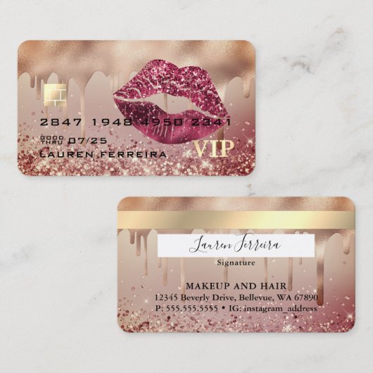 スパークリーククレジットカードスタイル名刺 名刺 (正面/裏面)