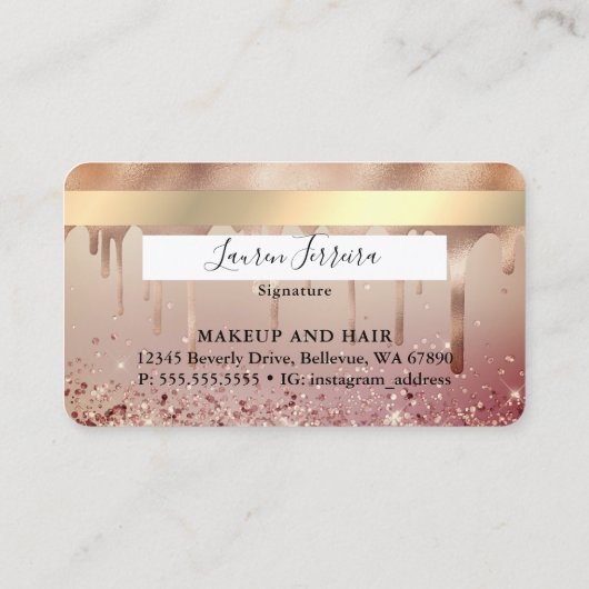 スパークリーククレジットカードスタイル名刺 名刺 (裏面)