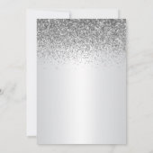 スパークリーグラデーションシルバーグリッター30歳の誕生日 招待状 (裏面)