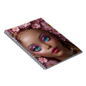 スパークリーグリッターと花 ノートブック (右側)