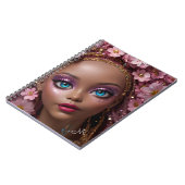 スパークリーグリッターと花 ノートブック (左側)